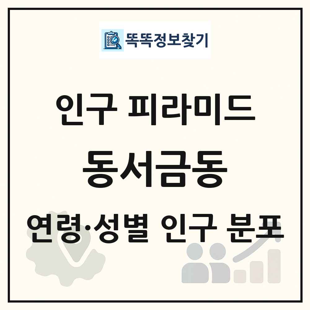 동서금동 인구 피라미드 링크 그림